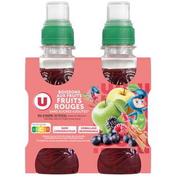 Image de U MAT ET LOU
Boisson aux fruits abc / aromatisée fraise framboise sans sucres ajoutés