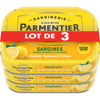 Image de Sardines huile de tournesol et citron PARMENTIER - 3x