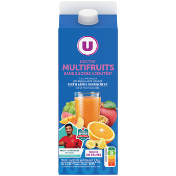 Image de U
Nectar multifruits sans sucres ajoutés brique