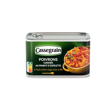 Cassegrain Poivrons Cuisinés Au Piment D'espelette Cassegrain - Boîte 375g