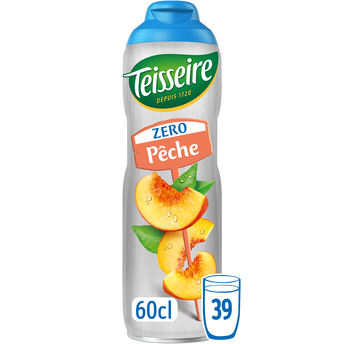 Image de Boisson concentrée à diluer Pêche Zéro sucres TEISSEIRE, bidon
