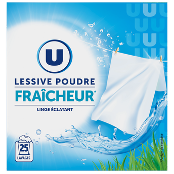 Image de U
Lessive en poudre - Fraîcheur - 25 lavages - 1.25