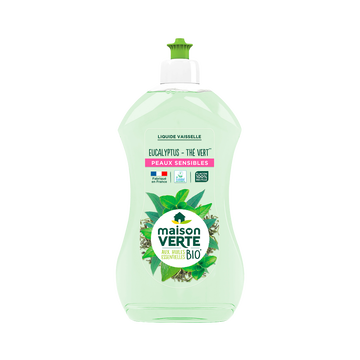 Maison Verte Maison Verte Liquide Vaisselle Aux Huiles Essentielles Bio - Eucalyptus Thé Vert Maison Verte, 500ml