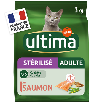 Image de Croquettes pour chats stérilisés au saumon ULTIMA