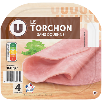 Image de U
Jambon Supérieur sans couenne Torchon - x4 tranches
