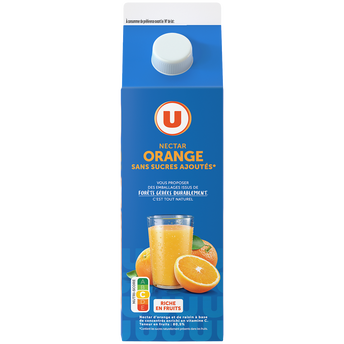 Image de U
Nectar orange sans sucres ajoutés brique