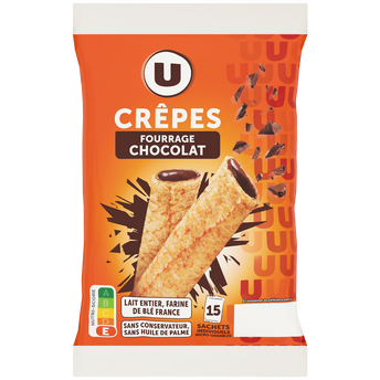 Image de U MAT ET LOU
Crêpes fourrées chocolat  15 pièces
