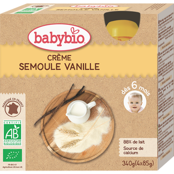 Image de Gourde semoule vanille dès 6 mois BABYBIO