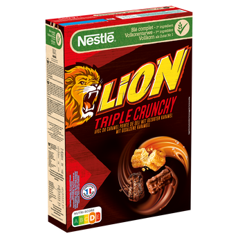 Image de Céréales au chocolat et caramel LION TRIPLE CRUNCHY