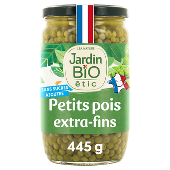 Image de Petits pois très fins bio JARDIN BIO - Bocal