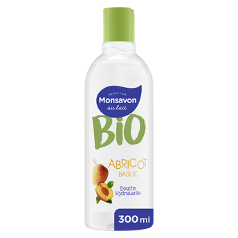 Image de Gel douche abricot basilic bio MONSAVON