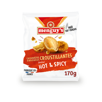 Image de Cacahuètes enrobées croustillantes hot&spicy MENGUY'S
