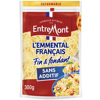 Image de Emmental râpé fin et fondant 30% MG ENTREMONT - Sachet de