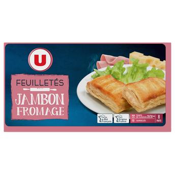 Image de U
Feuilleté jambon fromage  8x65g