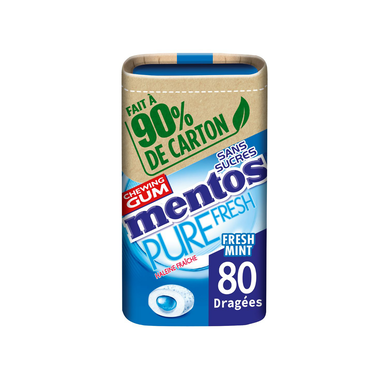 Chewing-gum parfum menthe MENTOS GUM 80d - Super U, Hyper U, U Express 