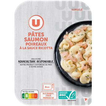 Image de U
Pâtes saumon poireaux sauce ricotta