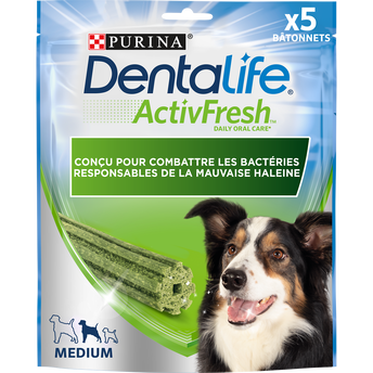 Image de Friandises pour moyen chien ACTIVFRESH 0 DENTALIFE - 5 sticks