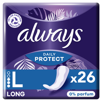 Image de Protège-slip long dailies extra protect 0% parfum ALWAYS