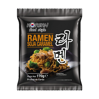 Image de Nouilles ramen soja caramel, KOREAN FOOD STYLE