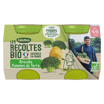 Image de Petits pots bébé bio brocolis pommes de terre dès 4 mois LES RECOLTESBIO BLEDINA