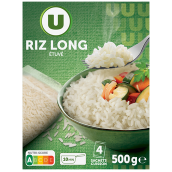 Image de U
Riz long grain étuvé 10 minutes  4 sachets cuisson de 125g