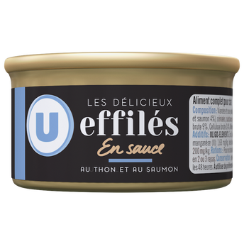 Image de U
Barquette pour chat Les délicieux effilés en sauce poissons