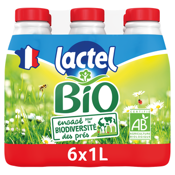 Image de Lait Bio entier UHT - LACTEL - Bouteille