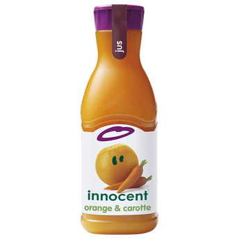 Image de Pur jus réfrigéré orange carotte INNOCENT, bouteille de