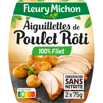 Image de Aiguillettes tranchées poulet rôti csn FLEURY MICHON 2x75g