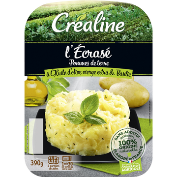 Créaline Ecrasé De Pomme De Terre/huile D'olive, Crealine, Barquette 2 X 195g