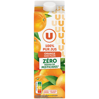 Image de U
Pur jus d'orange sans pulpe zrp filière brique 1