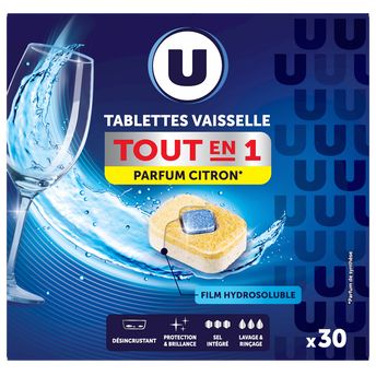 Image de U
Tablettes lave-vaisselle citron tout en 1