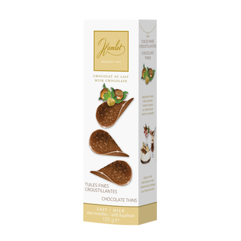 Image de Boite tuiles chocolat au lait noisette HAMLET