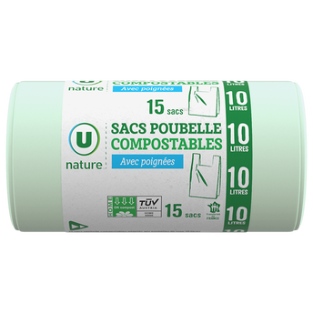 Image de U NATURE
Sacs poubelles compostables 10litres
