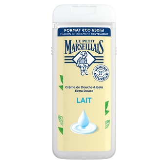 Image de Gel Douche extra doux lait LE PETIT MARSEILLAIS flacon