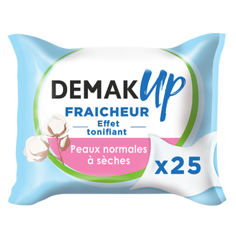Image de Lingettes à l'eau démaquillante pour peaux sèches et sensibles DEMAK'UP