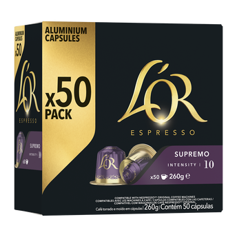 Image de Café capsules L'OR ESPRESSO Supremo N°10 - Compatible NESPRESSO