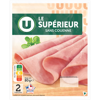 Image de U
Jambon Supérieur sans couenne - x2 tranches