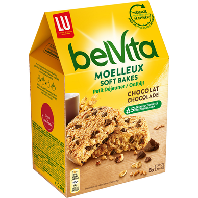 Acheter Lu Belvita petit déjeuner moelleux goût choco-noisettes, 250g
