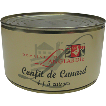 Image de Confit de canard 4 cuisses DOMAINE DE LANGLARDIE, Boîte de