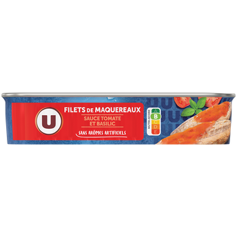 Image de U
Filets maquereaux sauce tomate basilic  1/4, boîte de