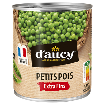 Image de Petits pois extra-fins D'AUCY - Boîte de 560g net