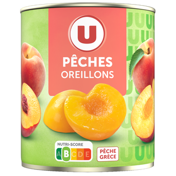 Image de U
Oreillons de Pêches au sirop léger  boîte de