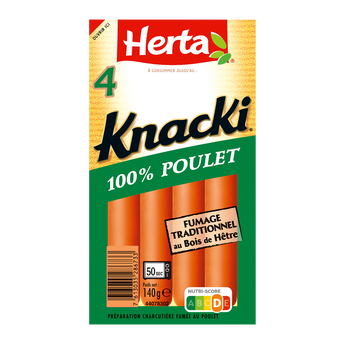 Image de Knacki poulet HERTA, 4 pièces soit
