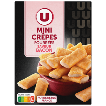 Image de U
Mini crêpes fourrées goût bacon paquet de