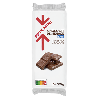 Image de Chocolat au lait PRIX MINI, 5 Tablettes de