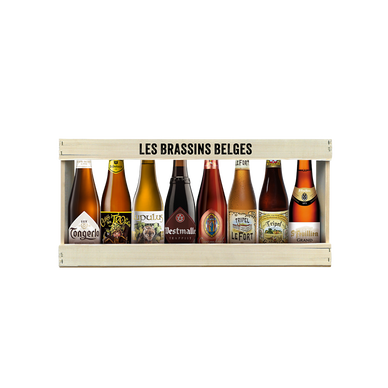 Coffret Bière bois LES BRASSINS BELGE 4,85° 8X33CL - Super U