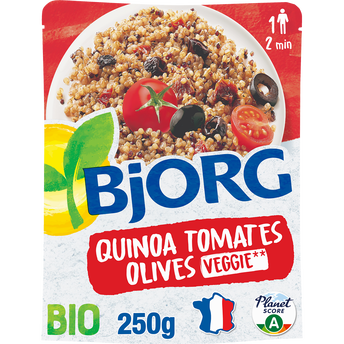 Image de Quinoa à la tomate et huile d'olive bio BJORG, pochon de