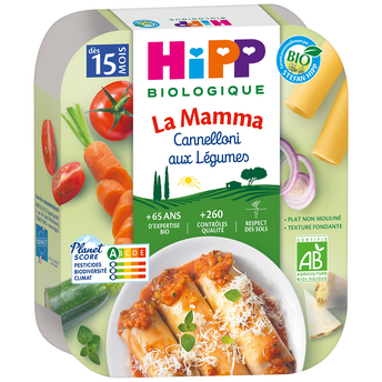 Image de Assiette cannelloni aux légumes bio dès 15 mois HIPP