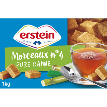 Erstein Morceaux De Sucre De Canne Pure Erstein, Boîte De 1kg